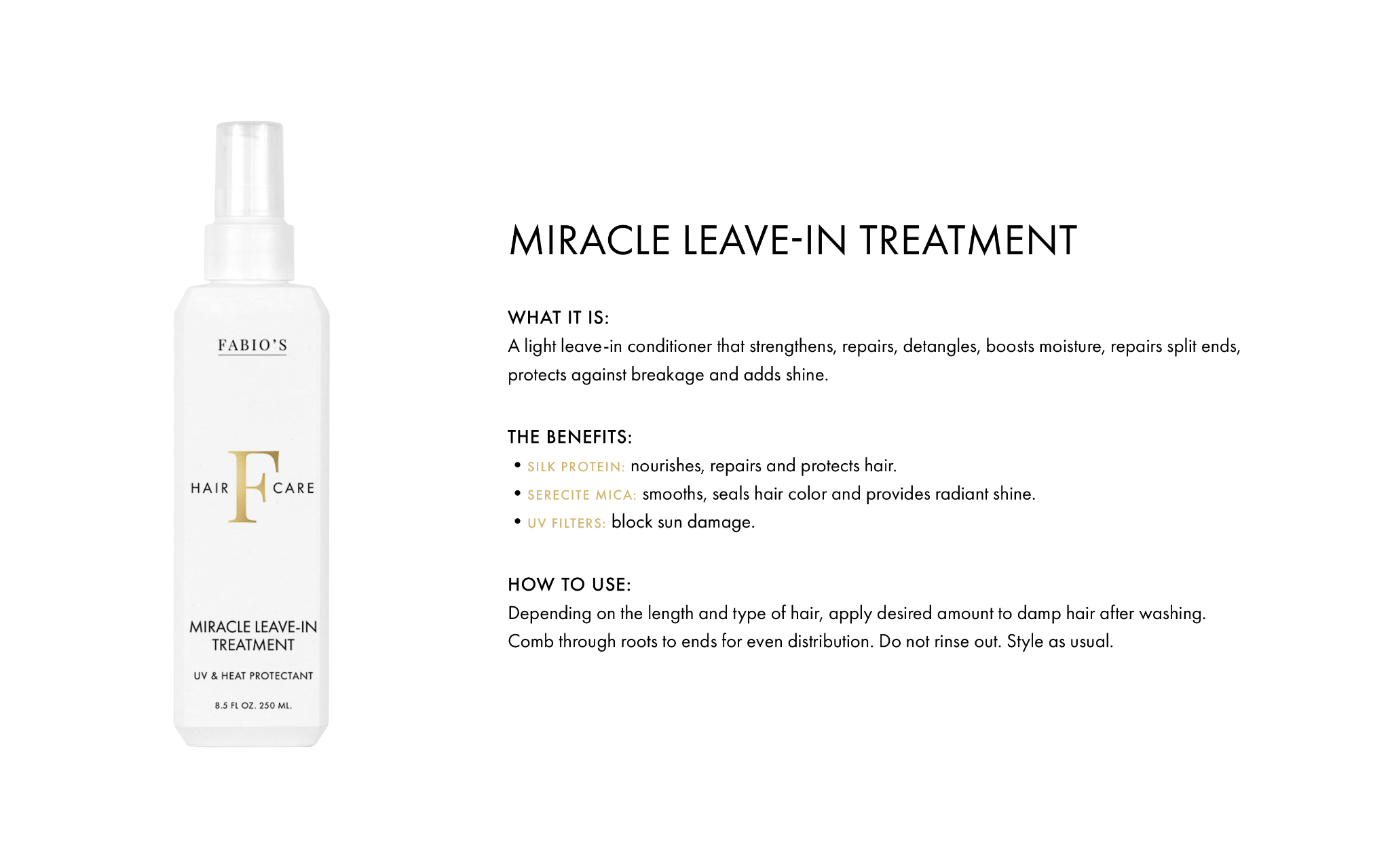 Fabio’s Miracle Leave-In Treatment